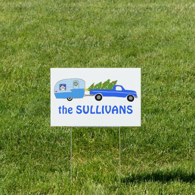 RVing CUSTOMIZED & SITE OCCUPIED Campsite Xmas Sign (Insitu)