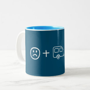 RVing Makes You Happy Two-Tone Coffee Mug