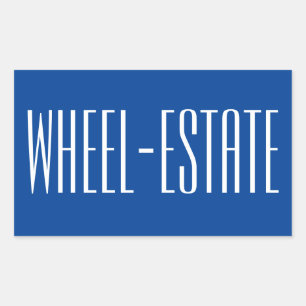 Rving RV Camper Camp Motor Home Fun = Wheel Estate Rectangular Sticker