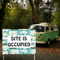 RVing WELCOME and SITE OCCUPIED sign for campsite