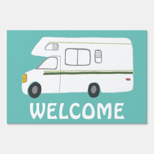 RVing WELCOME and SITE OCCUPIED sign for campsite