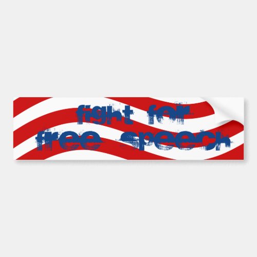 RWB USA promote FIGHT FOR FREE SPEECH Bumper St Bumper Sticker