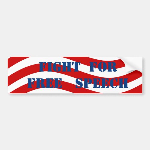 RWB USA promote FIGHT FOR FREE SPEECH Bumper St Bumper Sticker