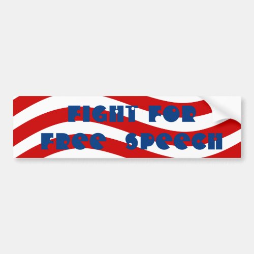 RWB USA promote FIGHT FOR FREE SPEECH Bumper Sticker