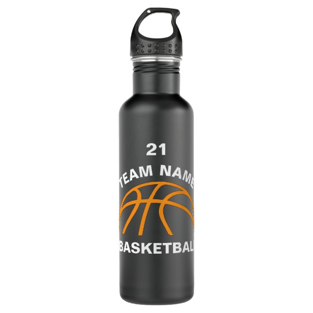 RWA Sportswear - Custom Basketball Team Stainless Steel Water Bottle (Front)
