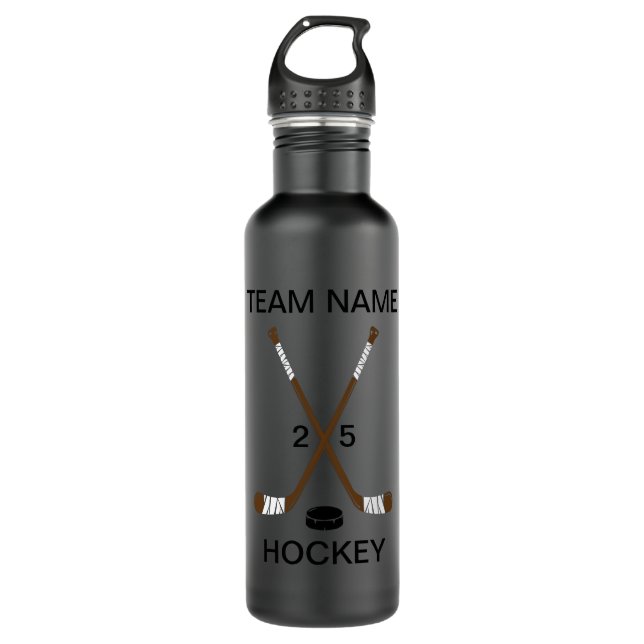 RWA Sportswear - Custom Hockey Team Stainless Steel Water Bottle (Front)