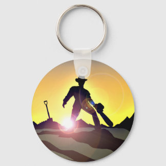 RWAC: Cowboy Chainsaw Spade Keychain