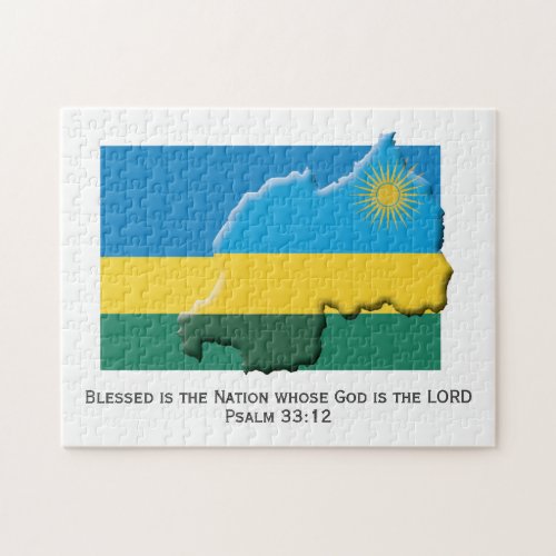 RWANDA  Blessed Nation  RWANDAN FLAG Jigsaw Puzzle