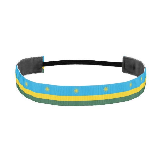 Rwanda Flag Athletic Headband (Front)