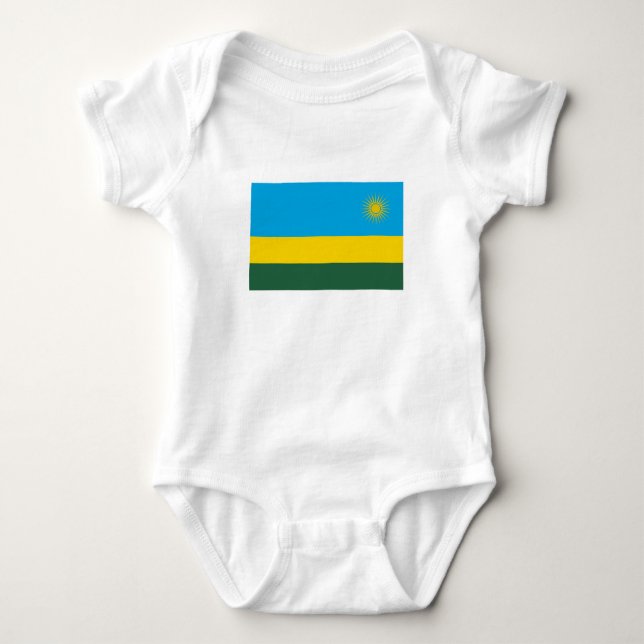Rwanda Flag Baby Bodysuit (Front)