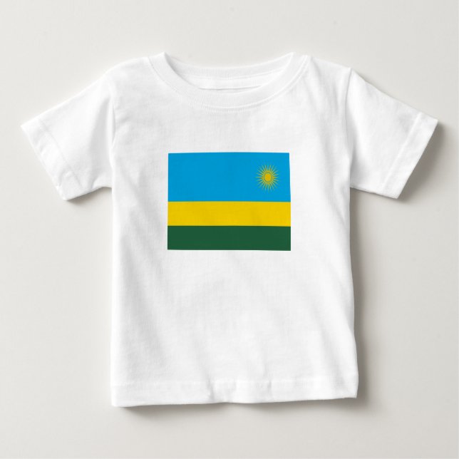 Rwanda Flag Baby T-Shirt (Front)
