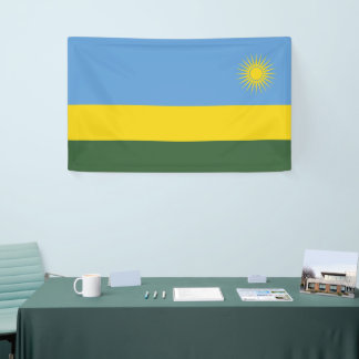 Rwanda flag banner