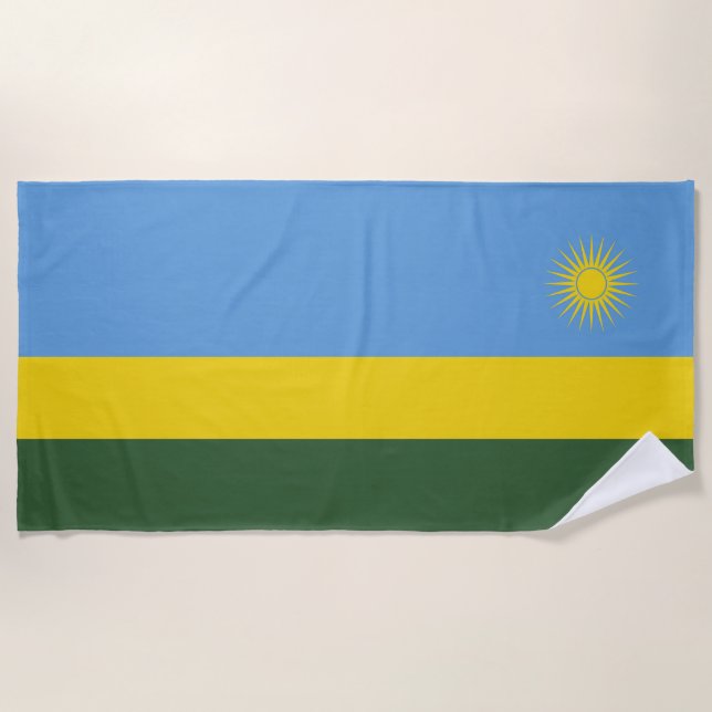 Rwanda flag beach towel (Front)