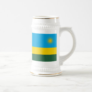 Rwanda Flag Beer Stein