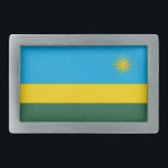 Rwanda Flag Belt Buckle<br><div class="desc">Patriotic flag of Rwanda.</div>