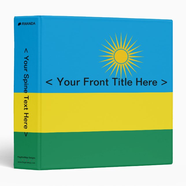 Rwanda Flag Binder (Front/Spine)
