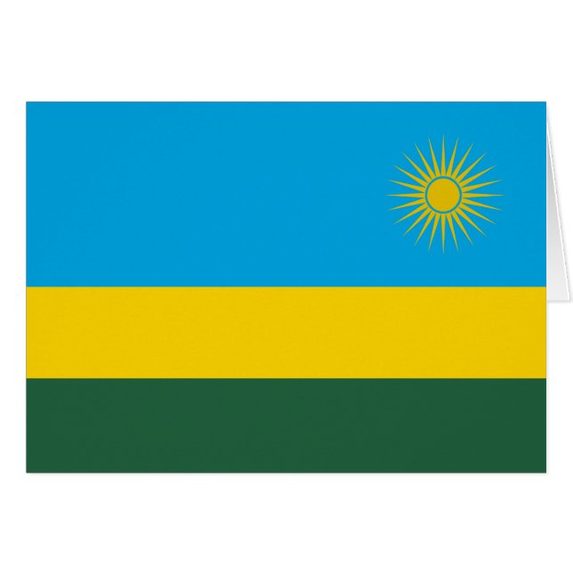 Rwanda Flag Cards (Front Horizontal)