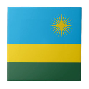 Rwanda Flag Ceramic Tile
