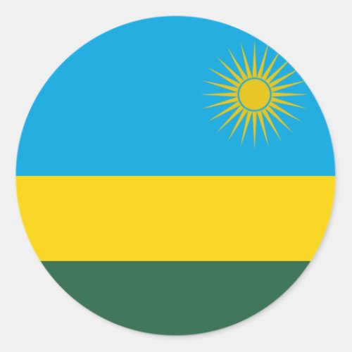 Rwanda Flag Classic Round Sticker