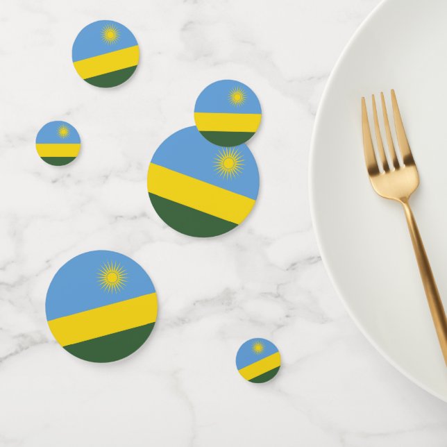 Rwanda flag confetti (Group)