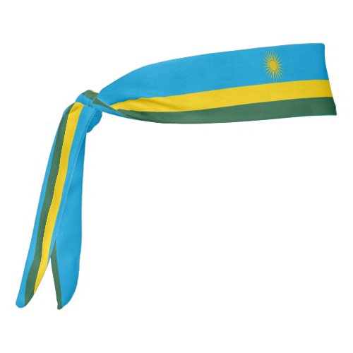 Rwanda Flag Elegant Patriotic Tie Headband