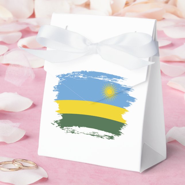 Rwanda flag favor boxes (Wedding)