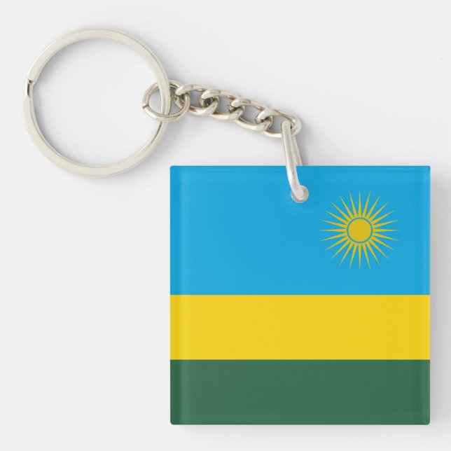 Rwanda Flag Keychain (Front)