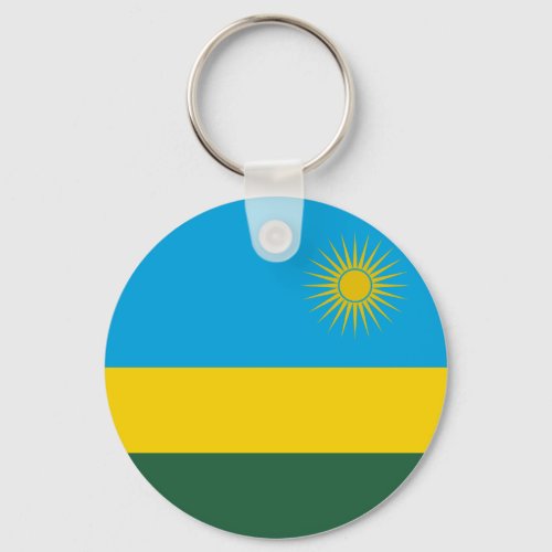 Rwanda Flag Keychain