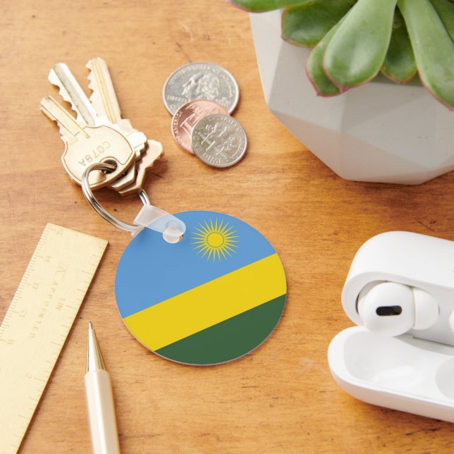 Rwanda flag keychain (Desk)