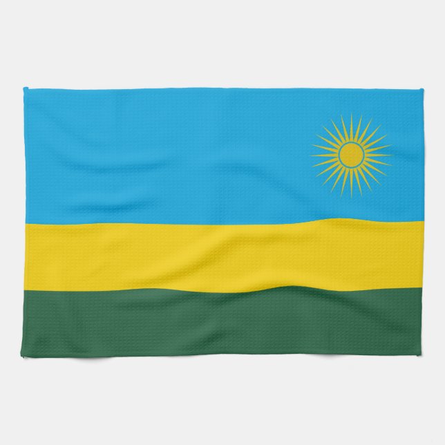 Rwanda Flag Kitchen Towel (Horizontal)