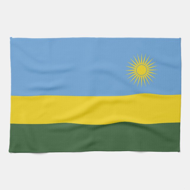 Rwanda flag kitchen towel (Horizontal)