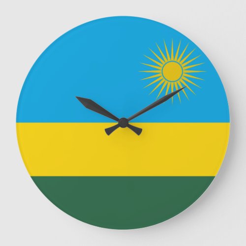 Rwanda Flag Large Clock