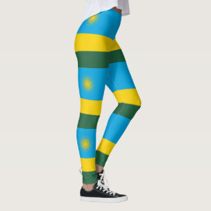 Rwanda Flag Leggings