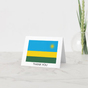 Rwanda Flag Letterpress Thank You Card