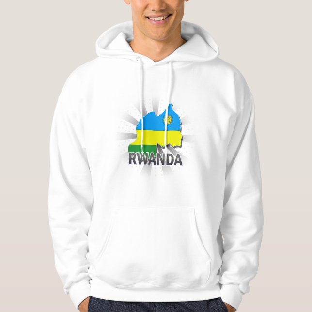 Rwanda Flag Map 2.0 Hoodie (Front)