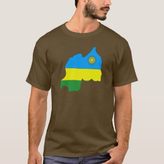 Rwanda flag map T-Shirt