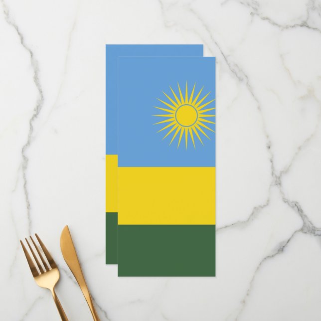 Rwanda flag menu (Front/Back In Situ)