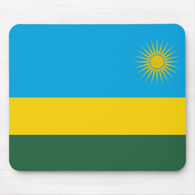 Rwanda Flag Mouse Pad (Front)
