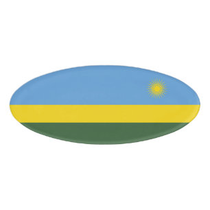 Rwanda flag name tag
