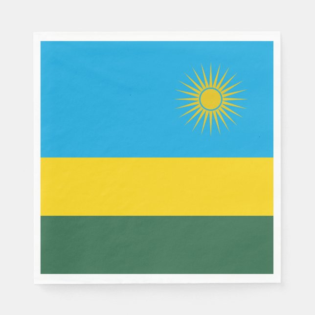 Rwanda Flag Napkins (Front)