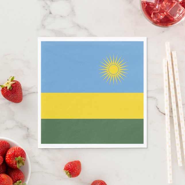 Rwanda flag napkins (Insitu)