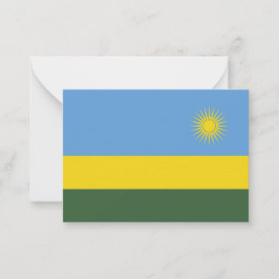 Rwanda flag note card