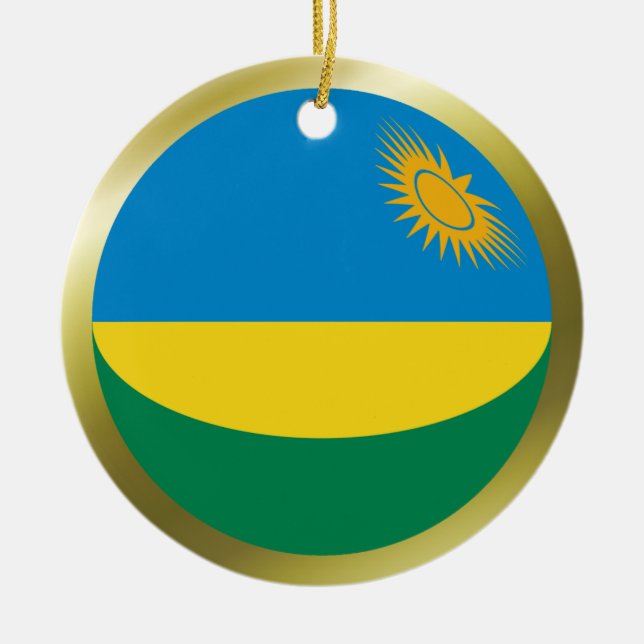 Rwanda Flag Ornament (Front)