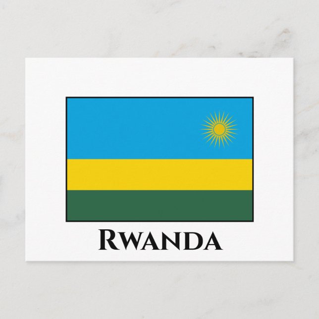 Rwanda Flag Postcard (Front)