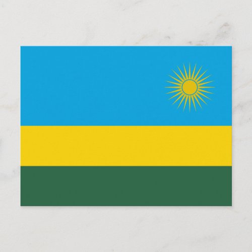 Rwanda Flag Postcard
