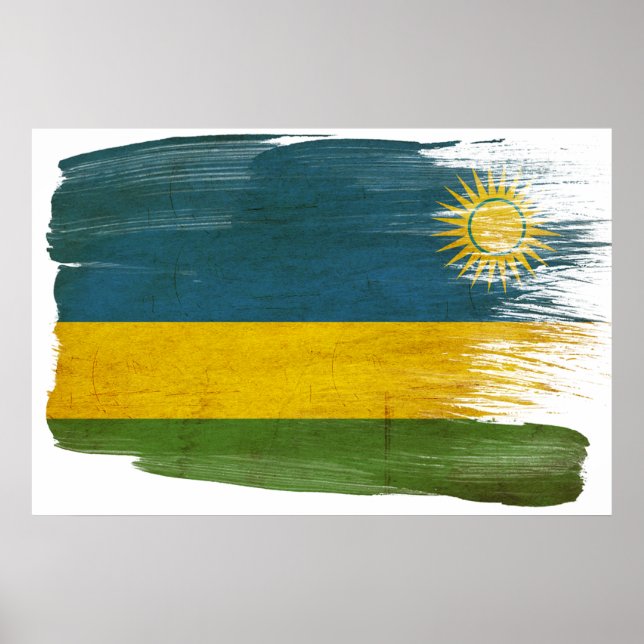 Rwanda Flag Posters (Front)