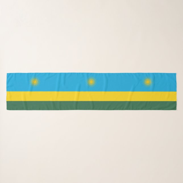 Rwanda Flag Scarf (Front (Horizontal))