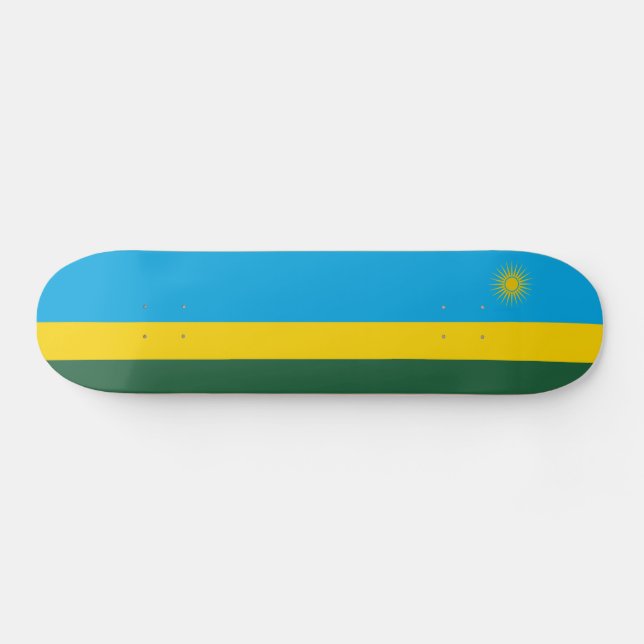Rwanda Flag Skateboard (Horz)