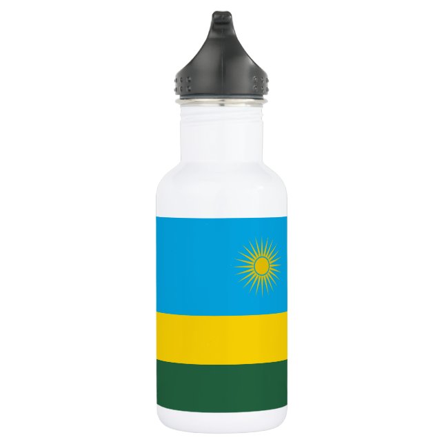 Rwanda Flag Stainless Steel Water Bottle (Right)