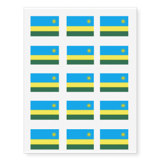 Rwanda Flag Temporary Tattoos